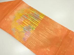 リサイクル　引箔樹木模様織り出し名古屋帯